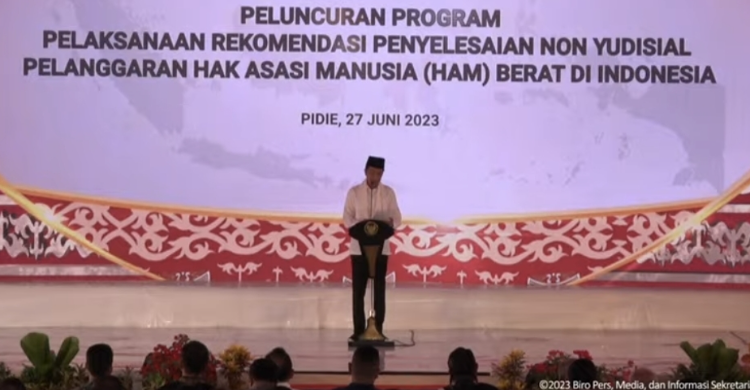 Jokowi: Luka Bangsa Akibat Pelanggaran HAM Berat Harus Segera Dipulihkan Foto : Ist