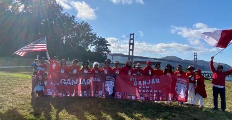 Meriah, Perayaan Bulan Bung Karno Dan Deklarasi Dukungan Ganjar Di San Francisco Perayaan bulan Bung Karno di Amerika Serikat. Foto : Ist