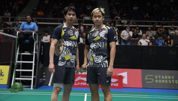 Perjuangan Kevin/Marcus Terhenti di 16 Besar Singapore Open 2023 Foto : Ist