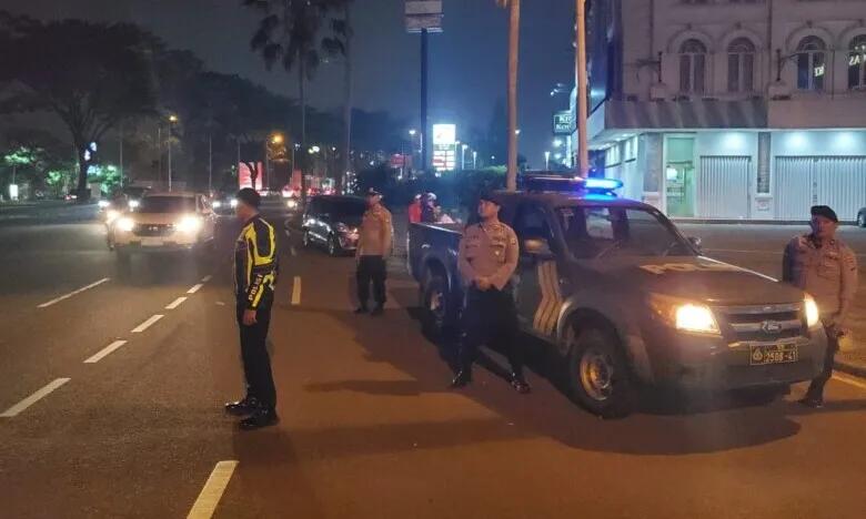 Satlantas Polres Tangsel gelar patrol di beberapa titik rawan bala liar di wilayah hukum Polres Tangsel, hingga Senini (5/6) dini hari.(dra)