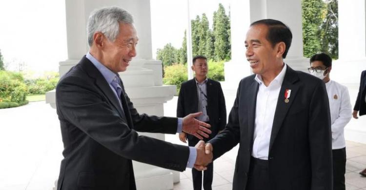 Sudah Negatif Covid, PM Singapura Happy, Bisa Makan Nasi Ayam Bareng Jokowi Foto ; Setpres