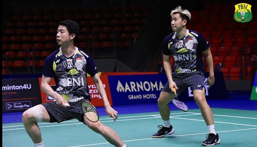 Thailand Open 2023 Pasangan ganda Indobesia Kevin/Marcus. Foto : Ist