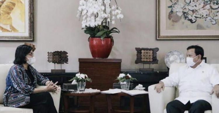 Bulan Kemenhan Habiskan Rp 21,5 Triliun, Prabowo Dimanja Sri Mulyani Foto : Ist