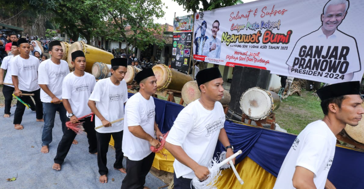 Didukung Gardu Ganjar, Pertunjukan Bedug Kerok Di Banten Cetak Rekor Muri Foto : Ist