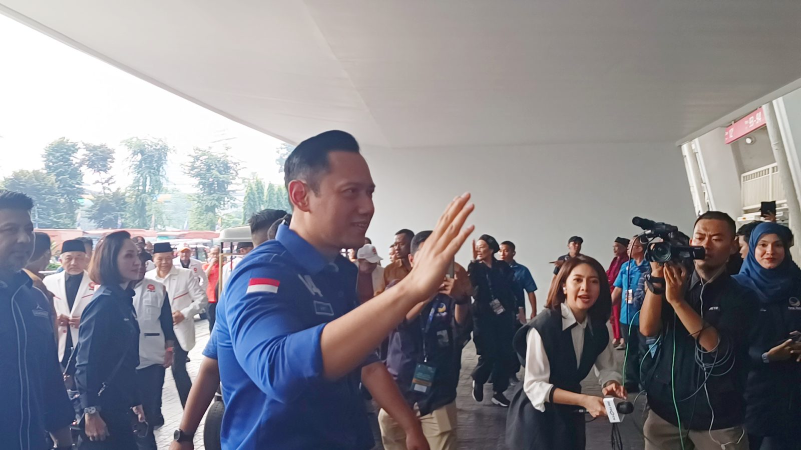 Hadiri Acara NasDem Di GBK, AHY Komentari Soal Cawapres Dan Nasib Koalisi Foto : Ist