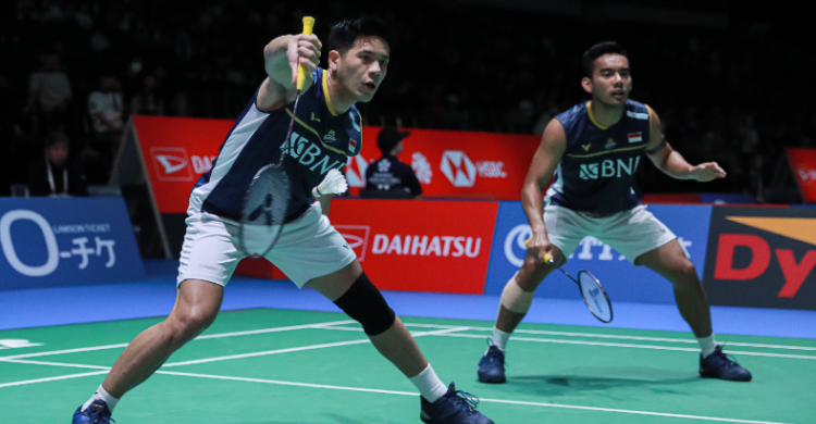 Japan Open 2023 Ganda Putra Indonesia Fajar/Rian. Foto : Ist