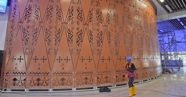 Kece Banget! Stasiun KA Cepat Dihias Motif Khas Indonesia Foto : Ist