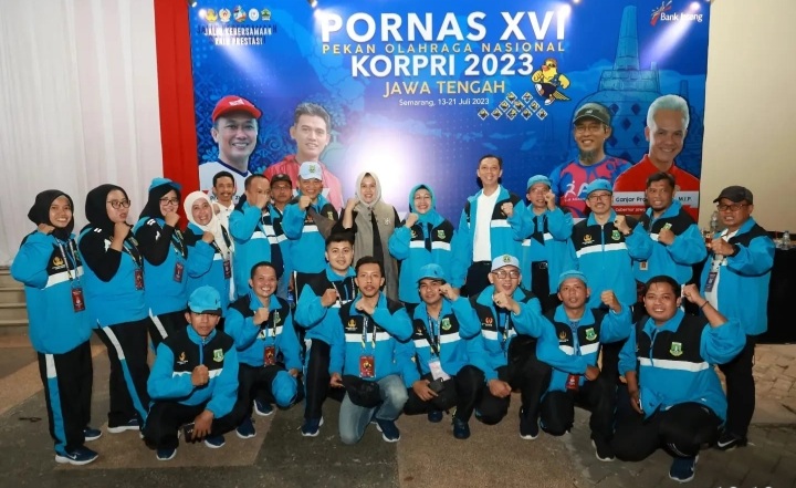 Kontingen Provinsi Banten Ramaikan Persaingan Pornas Korpri Ke-XVI Jawa Tengah Foto : Ist