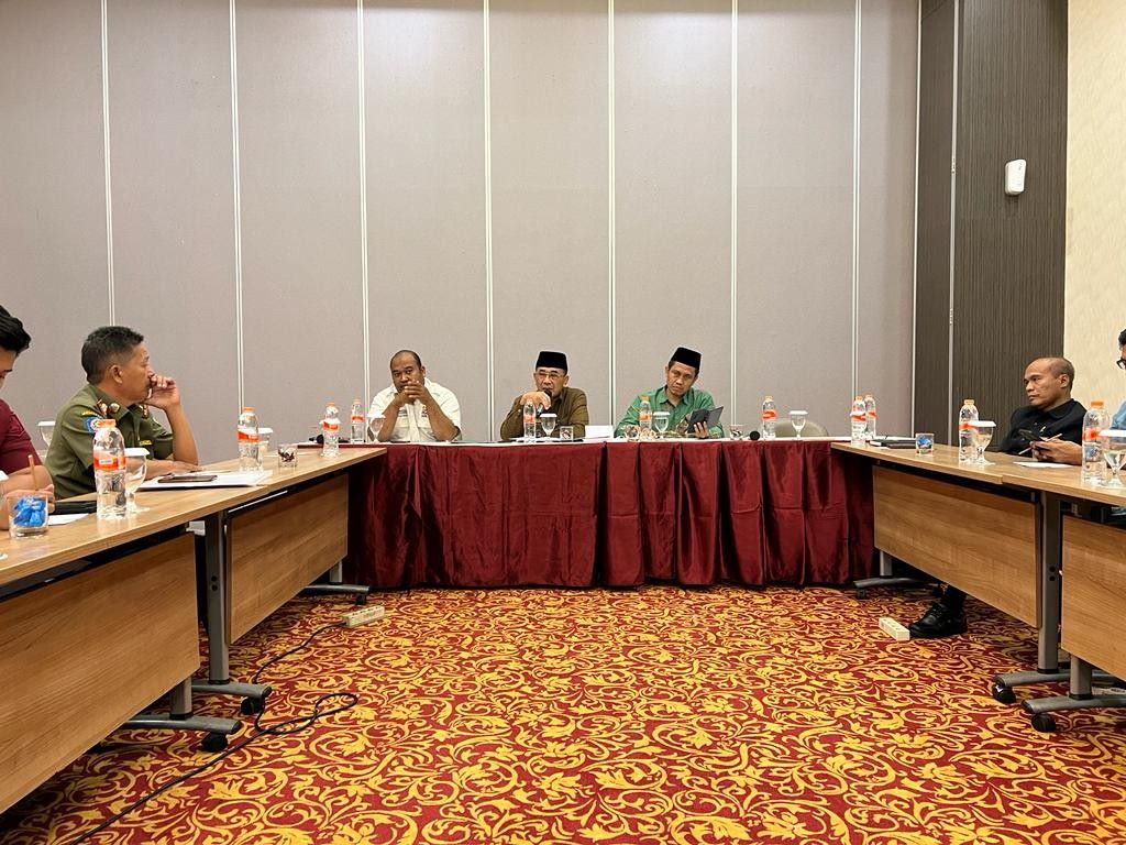 KPU Sebut Kerawanan Pemilu Di Hari Pencoblosan Suasana rapat koordiasi terkaitn identifikasi kerawanan Pemilu, yang diselenggarkan oleh Kesbangpol Tangsel, di Serpong, Kamis (20/7).(dra)