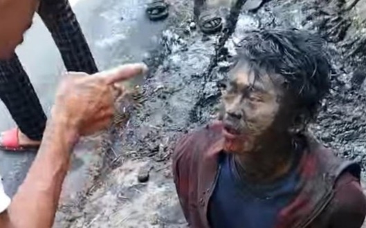 Kronologi Maling Tabung Gas di Bekasi Apes Kecebur Got Foto : Ist