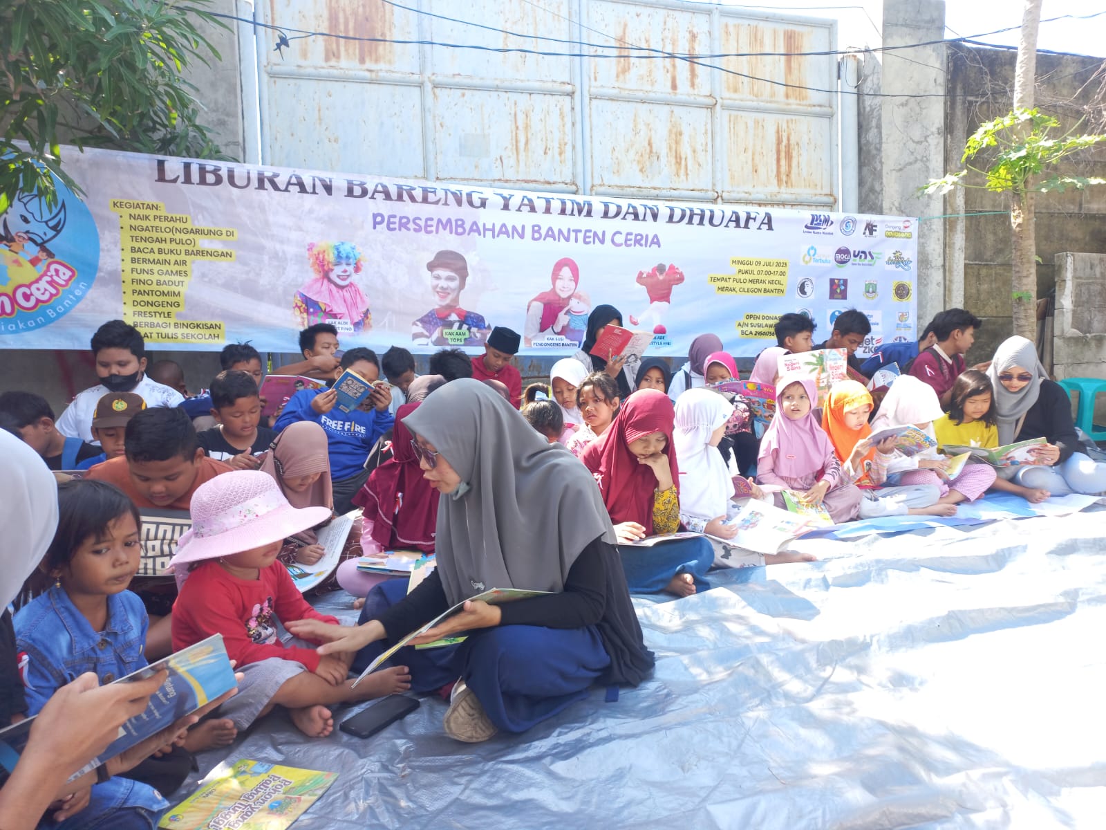 Libur Tahun Ajaran Baru, Pemprov Banten Ajak Anak Yatim Dhuafa Baca dan Berwisata Foto : Ist