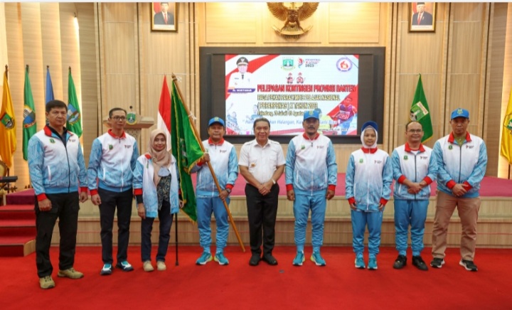 Pj Gubernur Al Muktabar Lepas Kontingen Banten Ke Peparpenas X Foto : Humas Pemprov