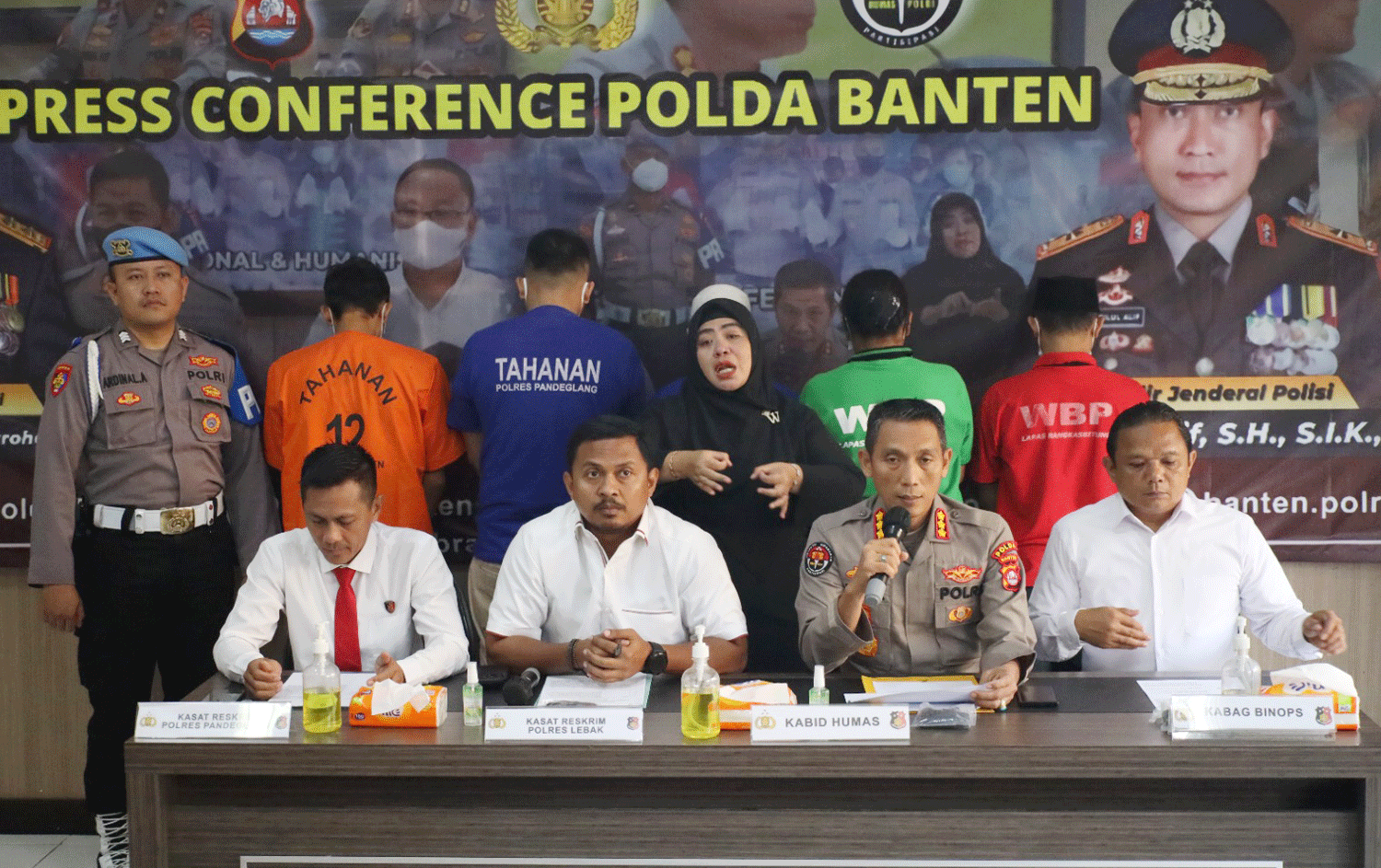 Polda Banten Kembali Menangkap 5 Pelaku Kasus Perdagangan Orang Foto : Ist