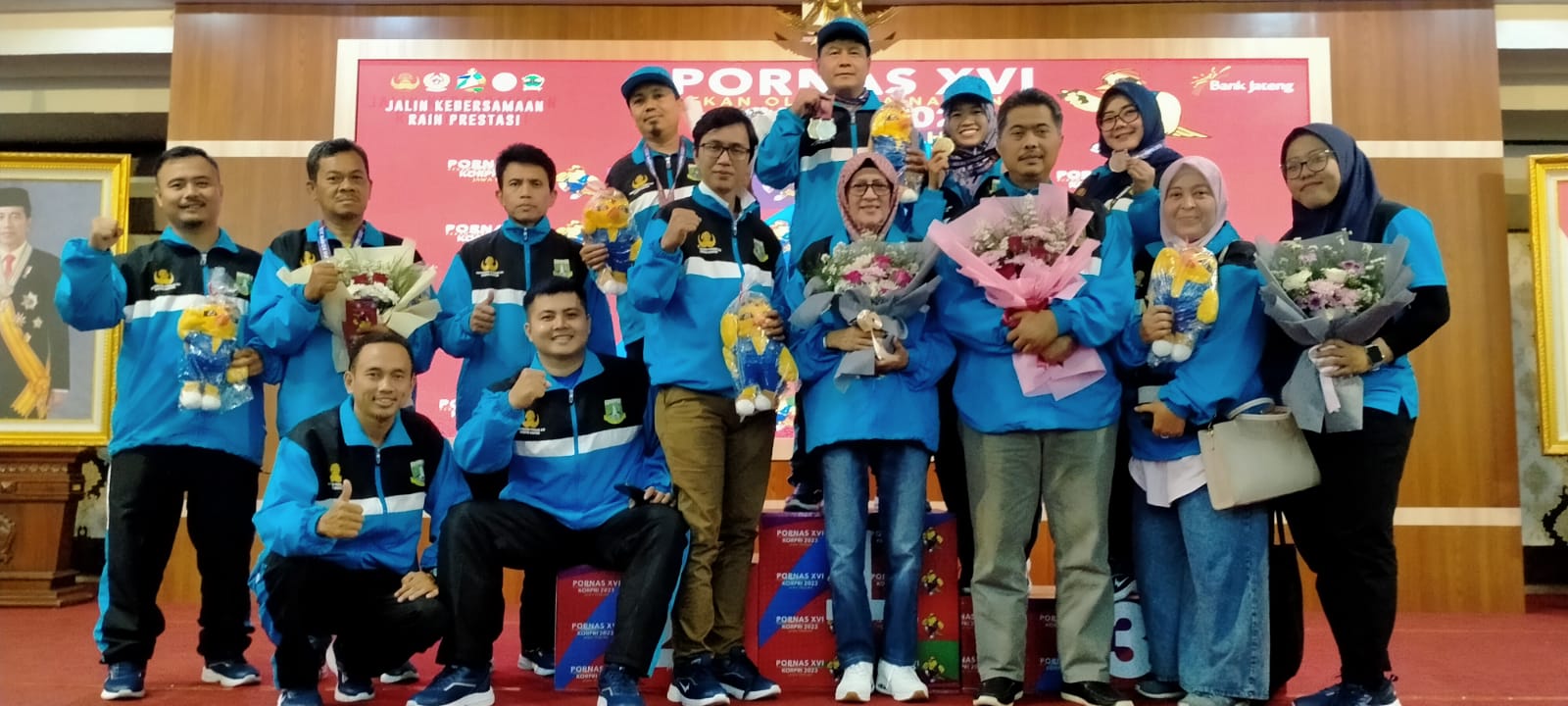 Sabet Dua Emas dan Satu Perak, Kontingen Provinsi Banten Tiga Besar Pornas Korpri XVI Foto : Ist