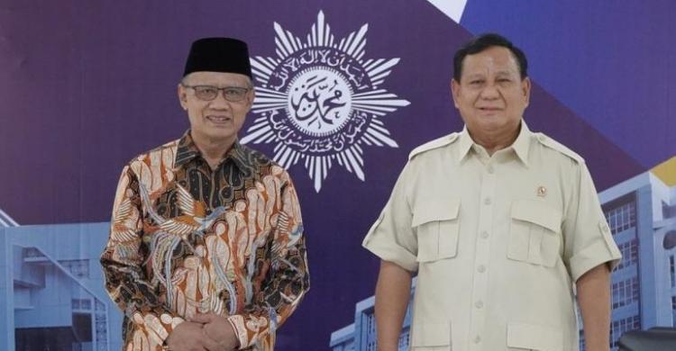 Sowan Ke Ketum Muhammadiyah, Prabowo Lincah Banget Foto : Ist