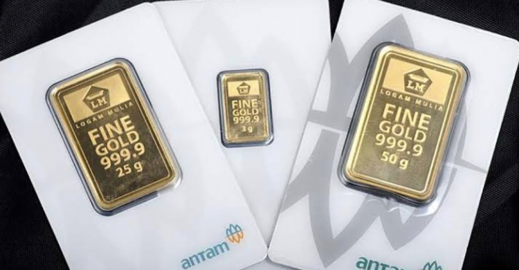 Turun Rp 3.000, Harga Emas Dibanderol Rp 1.050.000 Per Gram Foto : Ist