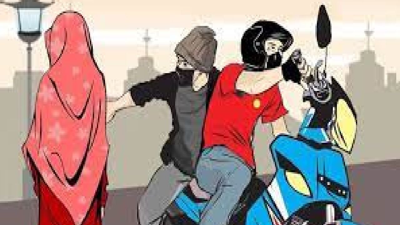 Viral, Pengendara Motor Diduga Ojol Begal Bokong Foto : Ist