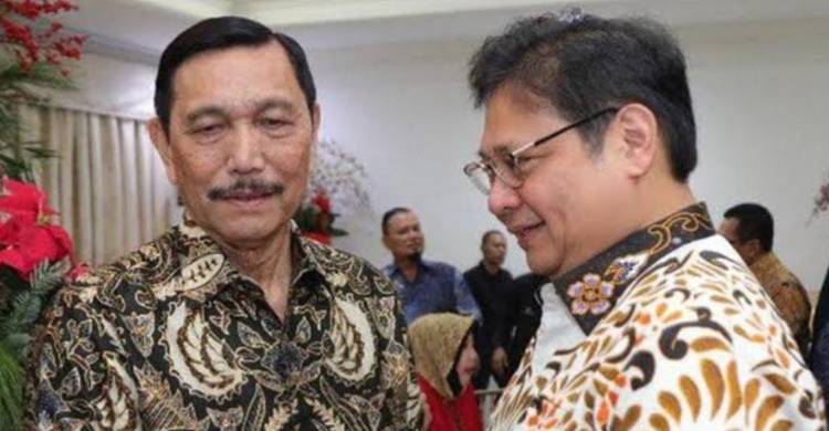Beringin Pilih Prabowo, Airlangga Lapor Ke Luhut Di Istana Foto : Ist