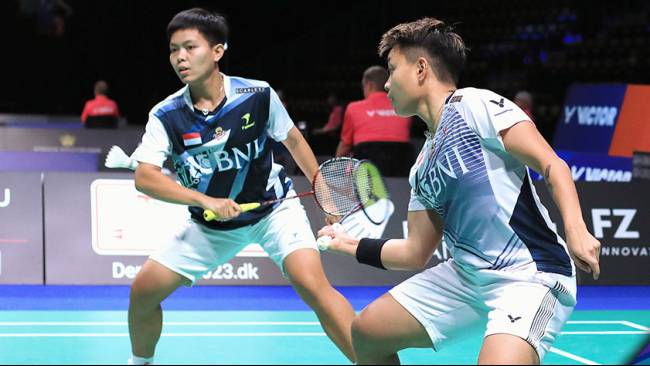 Bertarung Kuat, Apri/Fadia Keluar Sebagai Runner Up BWF World Championship 2023 Ganda putri Indonesia Apri/Fadia. Foto : Ist