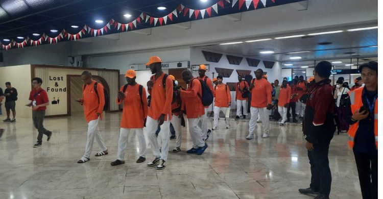 Dukung FIBA World Cup 2023, Bandara Soetta Sambut Pebasket Dunia Para atlet basket mulai mendarat di Bandara Soekarno Hatta. Foto : Ist
