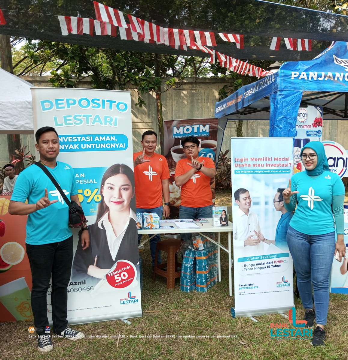 Dukung UMKM, Bank Lestari Banten Hadiri Stand Event UMKM di Cluster Whelford Greenwich Foto : Ist