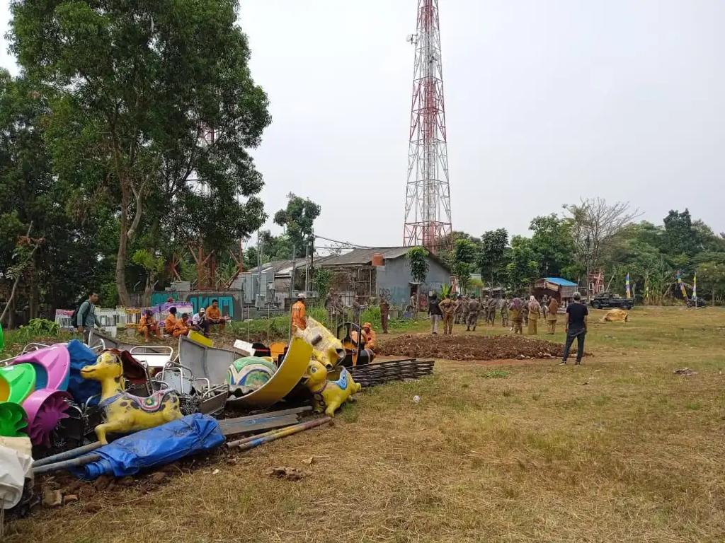 Pasar Malam Di Lahan Fasum Ditertibkan Foto : Ist