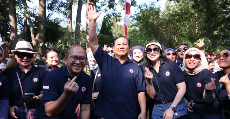 Prabowo 17-an Di AS, Joget Bareng WNI Hingga Diteriaki Presiden Foto : Ist
