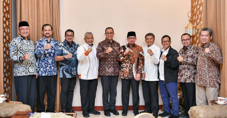 Setelah Ketemu Paloh, SBY, Salim Anies Baswedan bertemu Ketua Majelis Syura PKS Salim Segaf Aljufri. (Foto: Ist)