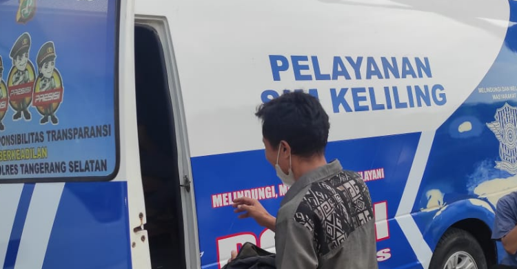 SIM Keliling Tangerang Kota 30 Agustus, Hadir Di Giant Kreo Larangan Foto : Ist
