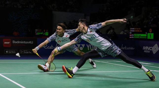 Ahsan/Hendra Amankan Babak Semi Final Hong Kong Open 2023 Foto : Ist