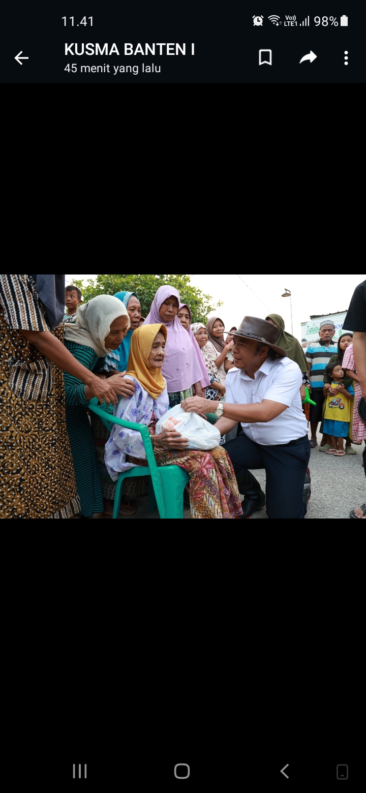 Antisipasi Dampak El Nino, Pj Gubernur Banten Al Muktabar Salurkan Bantuan Air Bersih dan Sembako Foto : Humas Pemprov