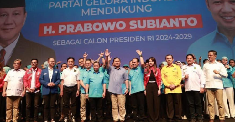 Dapat Dukungan Gelora, Prabowo Makin Bergelora Foto : Ist