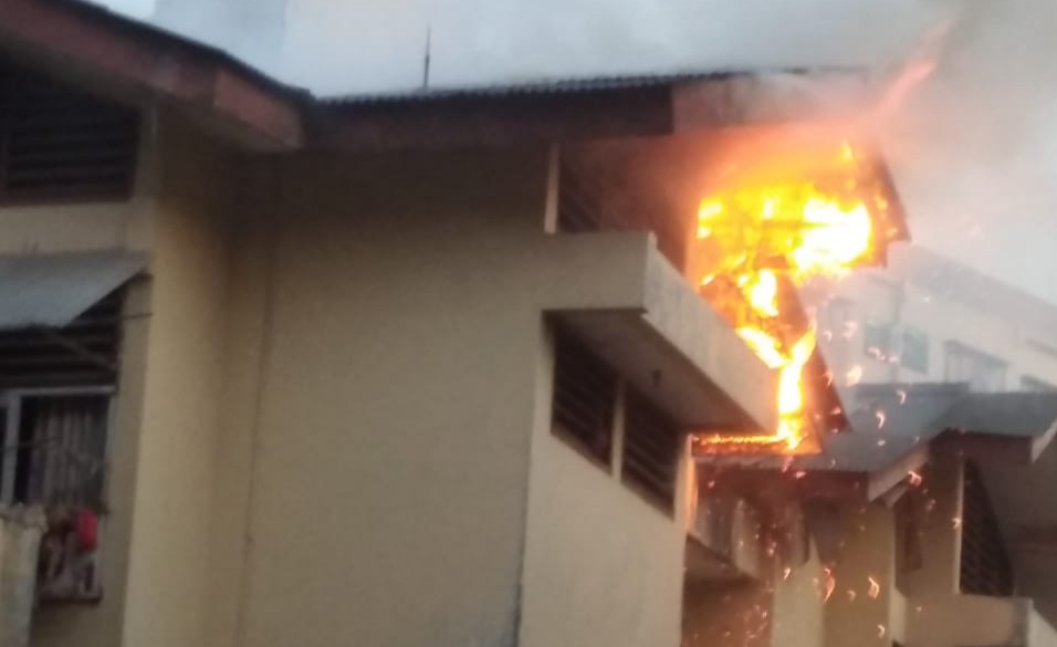 Dipicu Korsleting Listrik, Asrama Mako Brimod Kedaung Kebakaran Foto : Ist