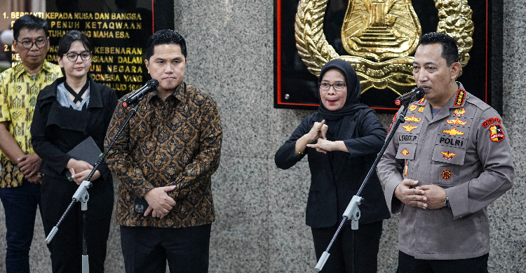 Disikat Kapolri Dan Erick Foto : Ist