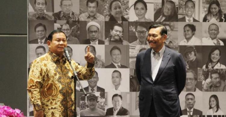 Hadiri HUT ke-76 Luhut, Prabowo Cerita Pernah Diplonco Dan Dicap Tom And Jerry Foto : Ist