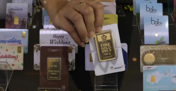 Harga Emas Dibanderol Rp 1.075.000 Per Gram Foto : Ist