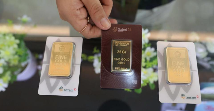 Harga Emas Dibanderol Rp 1.078.000 Per Gram Foto : Ist