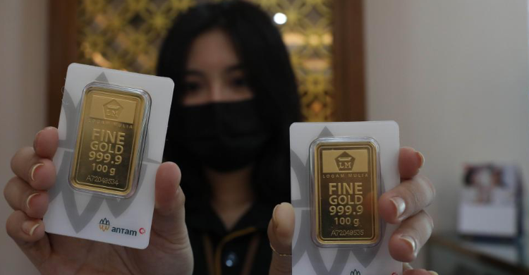 Harga Emas Pagi Ini Rp 1.075.000 Per Gram Foto : Ist
