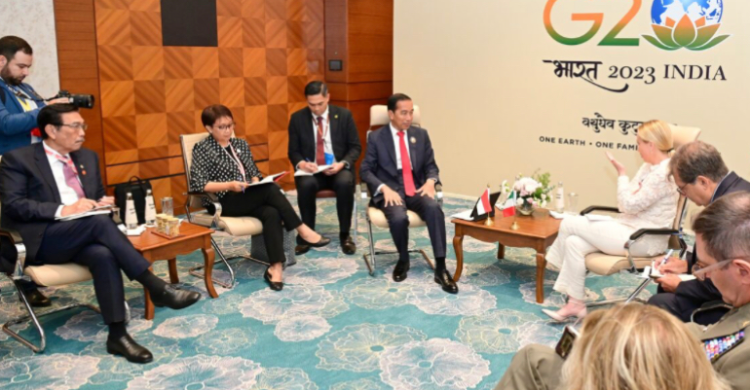 Jokowi Ajak Italia Kembangkan Ekosistem EV, Infrastruktur Hijau Dan Bangun IKN Foto : Setpres