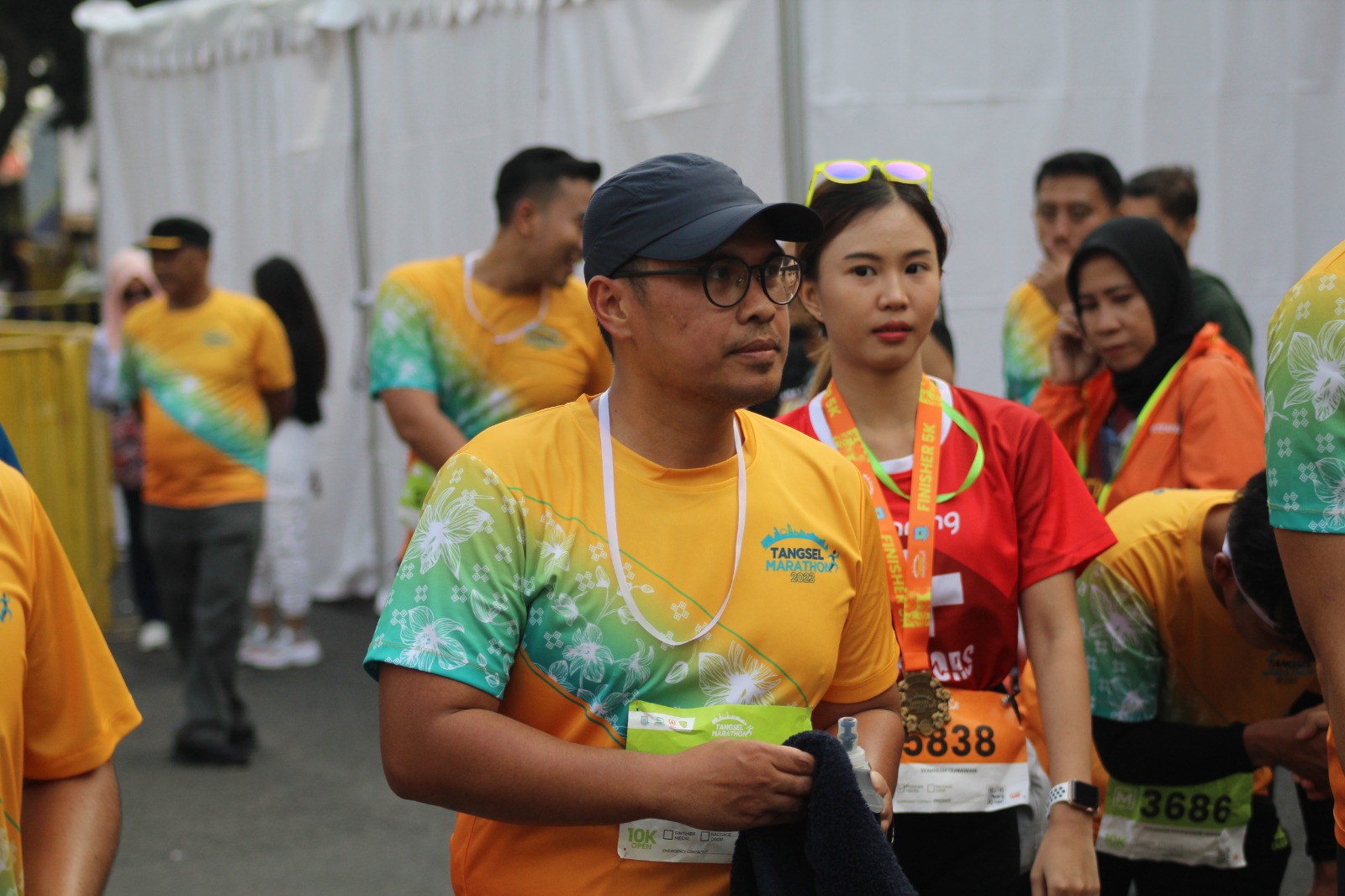 Keren! Pilar Saga Semangat Berlari Menuju Finish Tangsel Marathon 2023 Foto : Mg/Jay