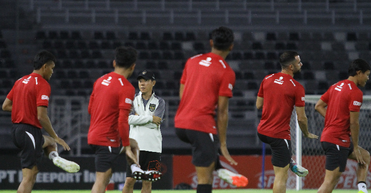 Matchday: Indonesia Vs Turkmenistan Para pemain saat sesi latihan dibawah pelatih STY .