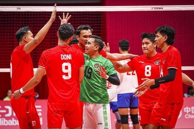 Menang Dramatis, Voli Indonesia Kalahkan Kazakhstan 3-2 Foto : Ist