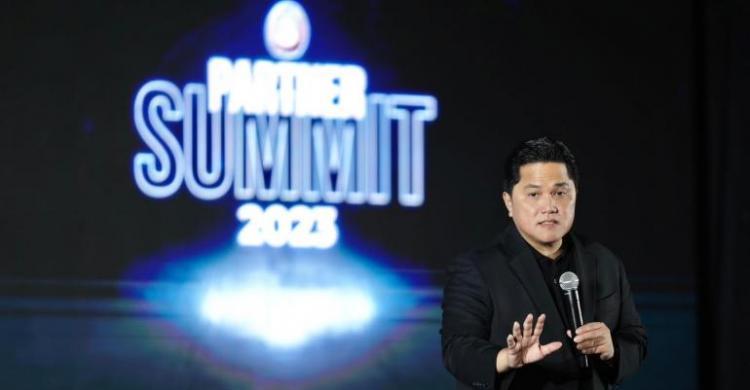 Rangkul Sponsor Dan Promosikan Produk PSSI, Erick Thohir Gelar Partner Summit Ketum PSSI Erick Thohir pada acara Patner Summit . Foto : Ist