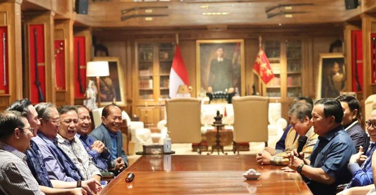 SBY Dukung Prabowo Pertemua para Tokoh Parpol pendukung Prabowo di Hambalang, Bogor. Foto : Ist