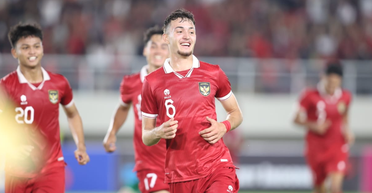 Top,Timnas U-23 Indonesia Lolos Putaran Final Piala Asia 2024 Selebrasi skuad Garuda Muda. Foto ; Ist