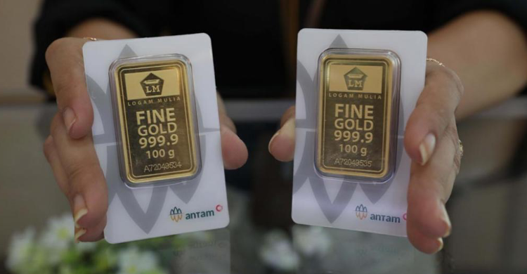 Turun Rp 6.000 Harga Emas Rp 1.069.000 Per Gram Foto : Ist