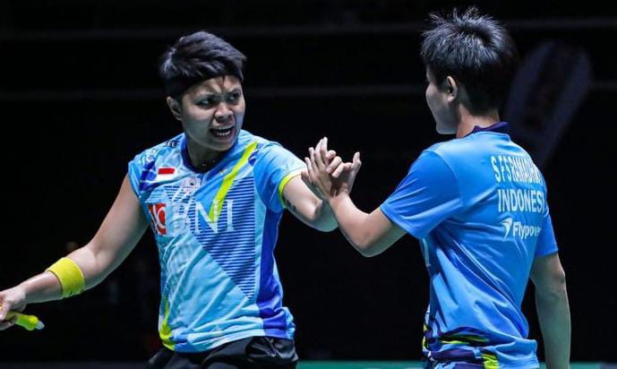 Apriyani/Fadia Bungkam Malaysia di 16 Besar French Open 2023 Foto : Ist