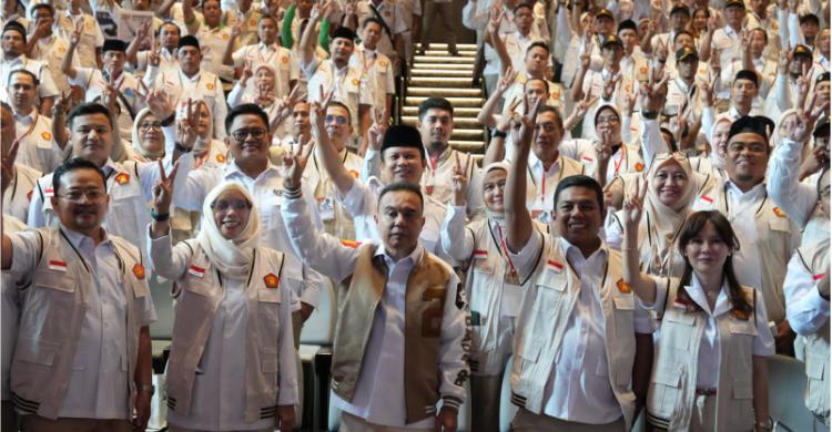 Dasco Instruksikan Kader Bentuk Posko Juang Prabowo Presiden Sampai Desa Rakorcab Geribdra Tangsel di BSD. Foto : Ist