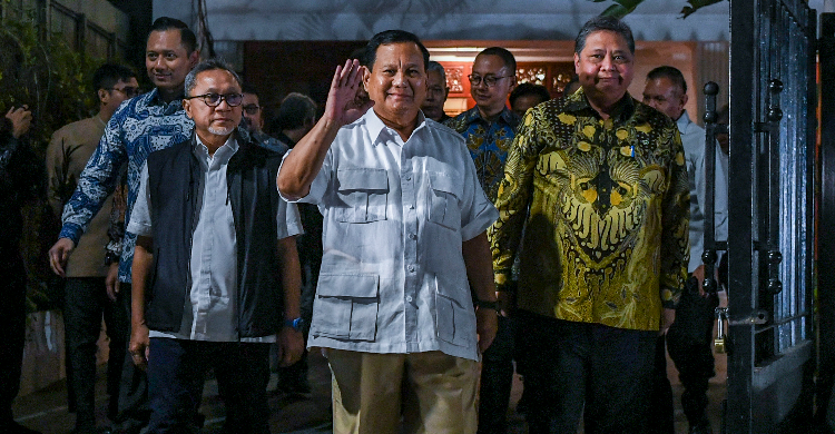 Deklarasi Prabowo Nunggu Jokowi Pulang Foto : Ist