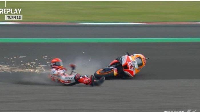 Drama MotoGP Mandalika 2023, Nasib Sial Dialami Jorge Martin dan Marquez Foto : Ist